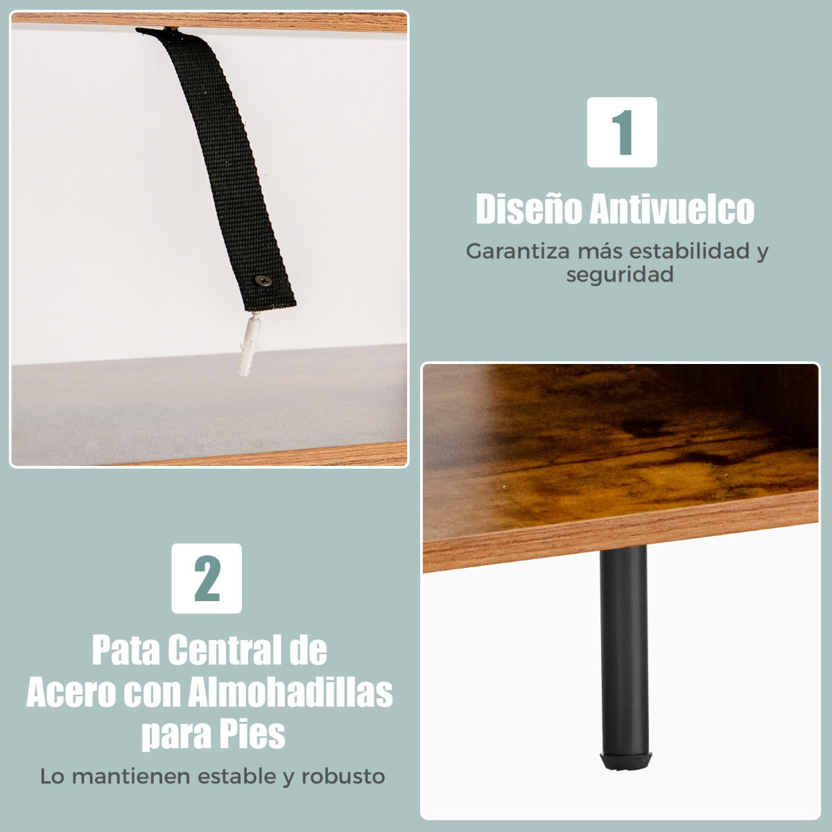 Gabinete Independiente de Cocina Comedor con Estante de 4 Niveles para Vino Soporte para Horno Microondas 74 x 40 x 160 cm Marrón