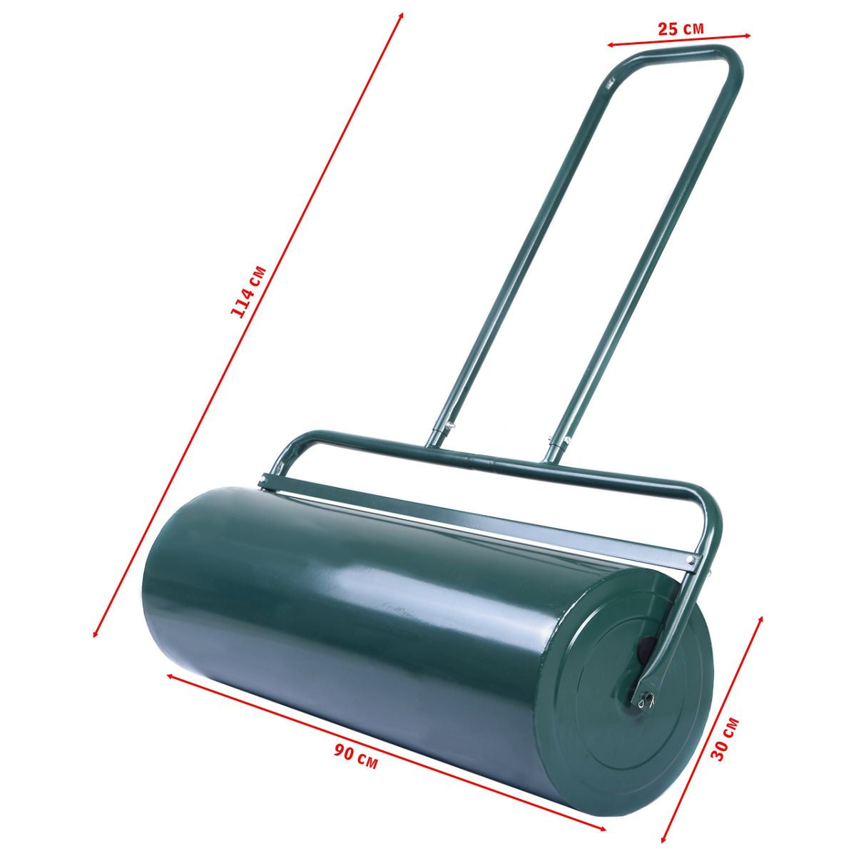 Rodillo para Césped 63L Rodillo de Acero con Forma de U Ideal para Tener Césped Liso y Plano Verde 114 x 90 x 30 cm