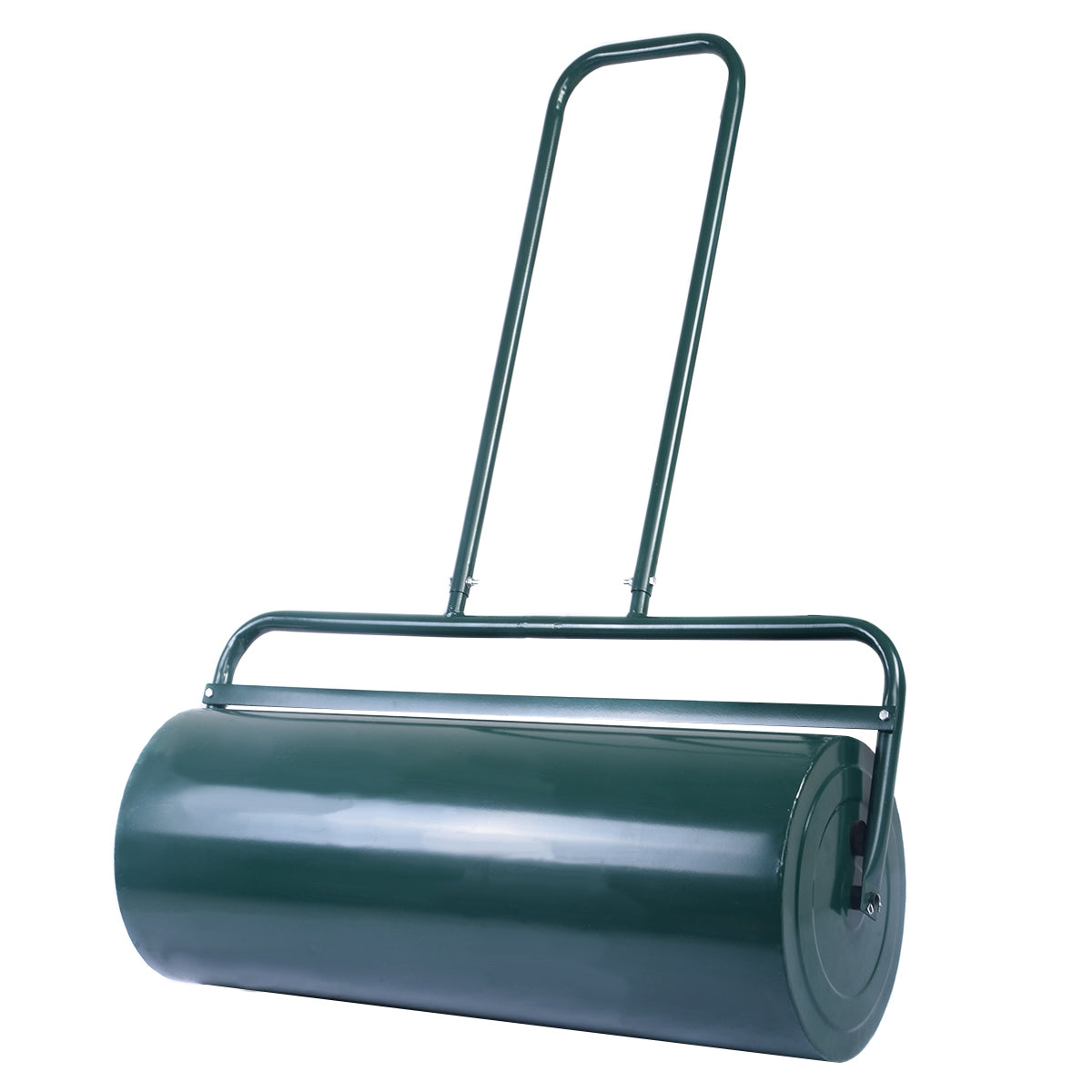 Rodillo en Acero Rellenable con Agua y Arena con Empuñadura en U Ideal para Césped Nivelado y Liso Verde 114 x 60 x 32 cm