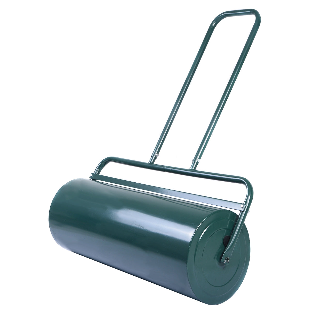 Rodillo en Acero Rellenable con Agua y Arena con Empuñadura en U Ideal para Césped Nivelado y Liso Verde 114 x 60 x 32 cm