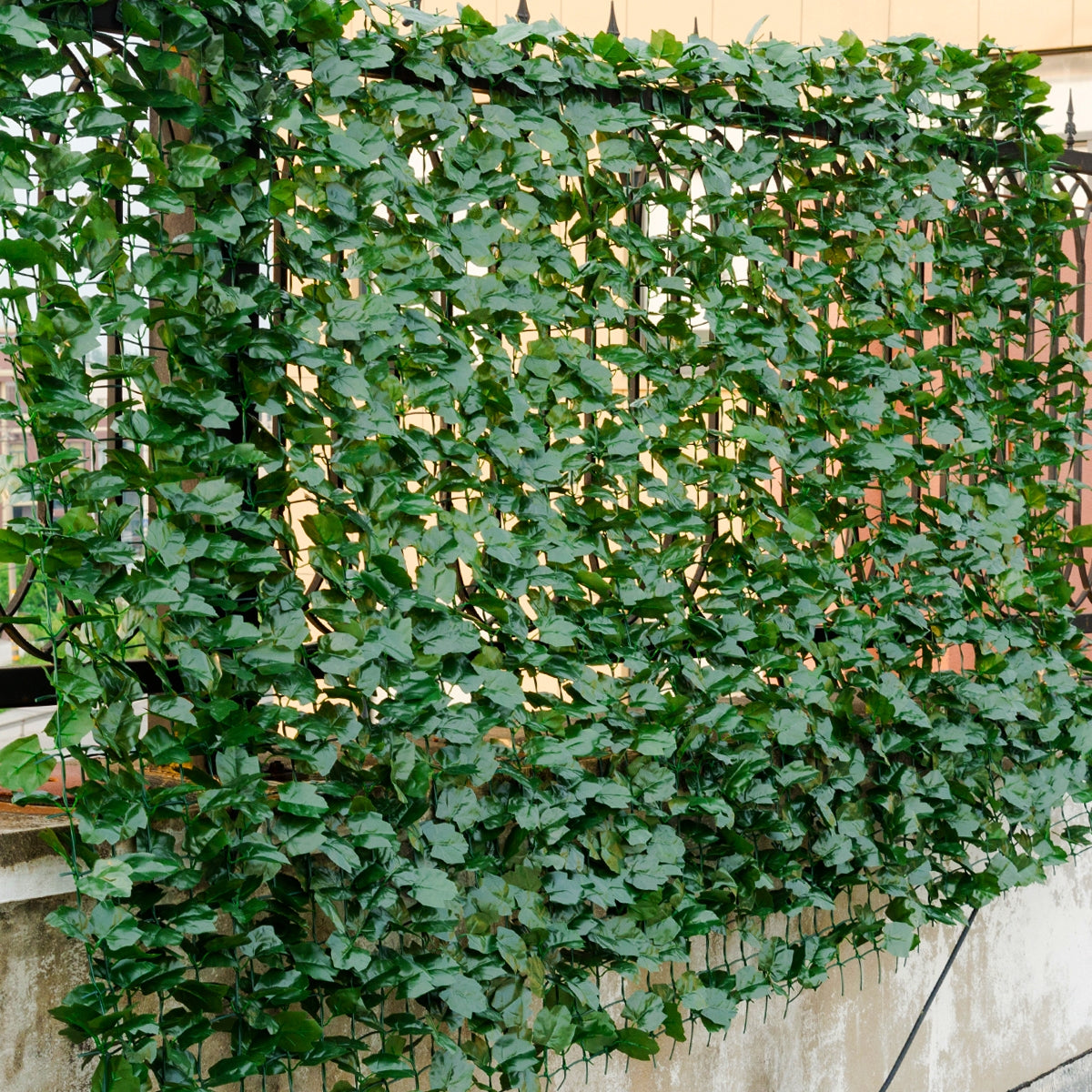 Seto Artificial con Hojas de Hiedra para Decoración de Jardín Casamiento Interior y Exterior Verde 150 x 300 cm