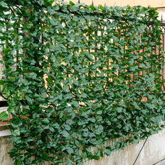 Seto Artificial con Hojas de Hiedra para Decoración de Jardín Casamiento Interior y Exterior Verde 150 x 300 cm