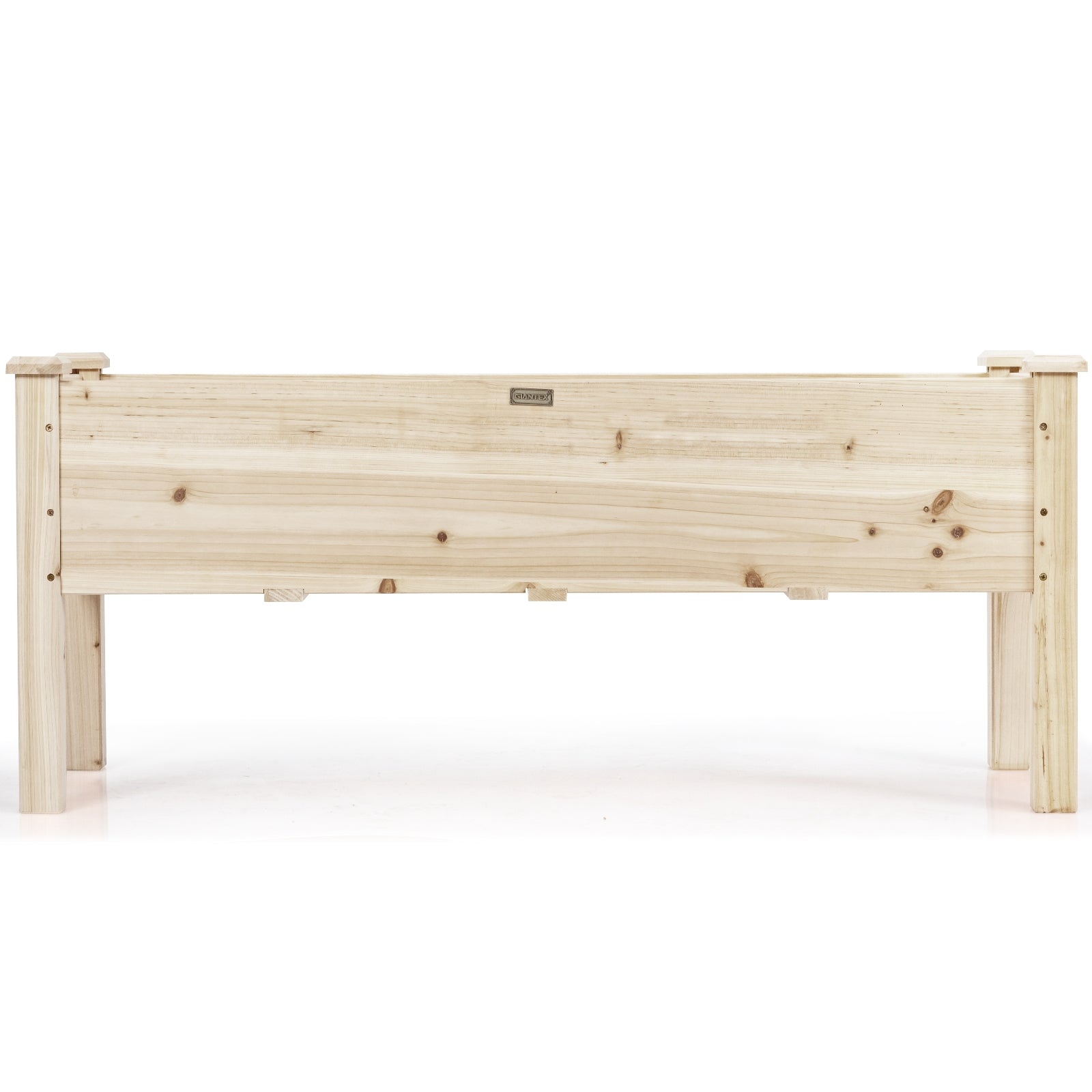 Maceta Elevada de Madera de Abeto con 5 Hoyos de Drenaje Kit de Madera para Verduras Hierbas y Flores 120 x 43,5 x 51 cm