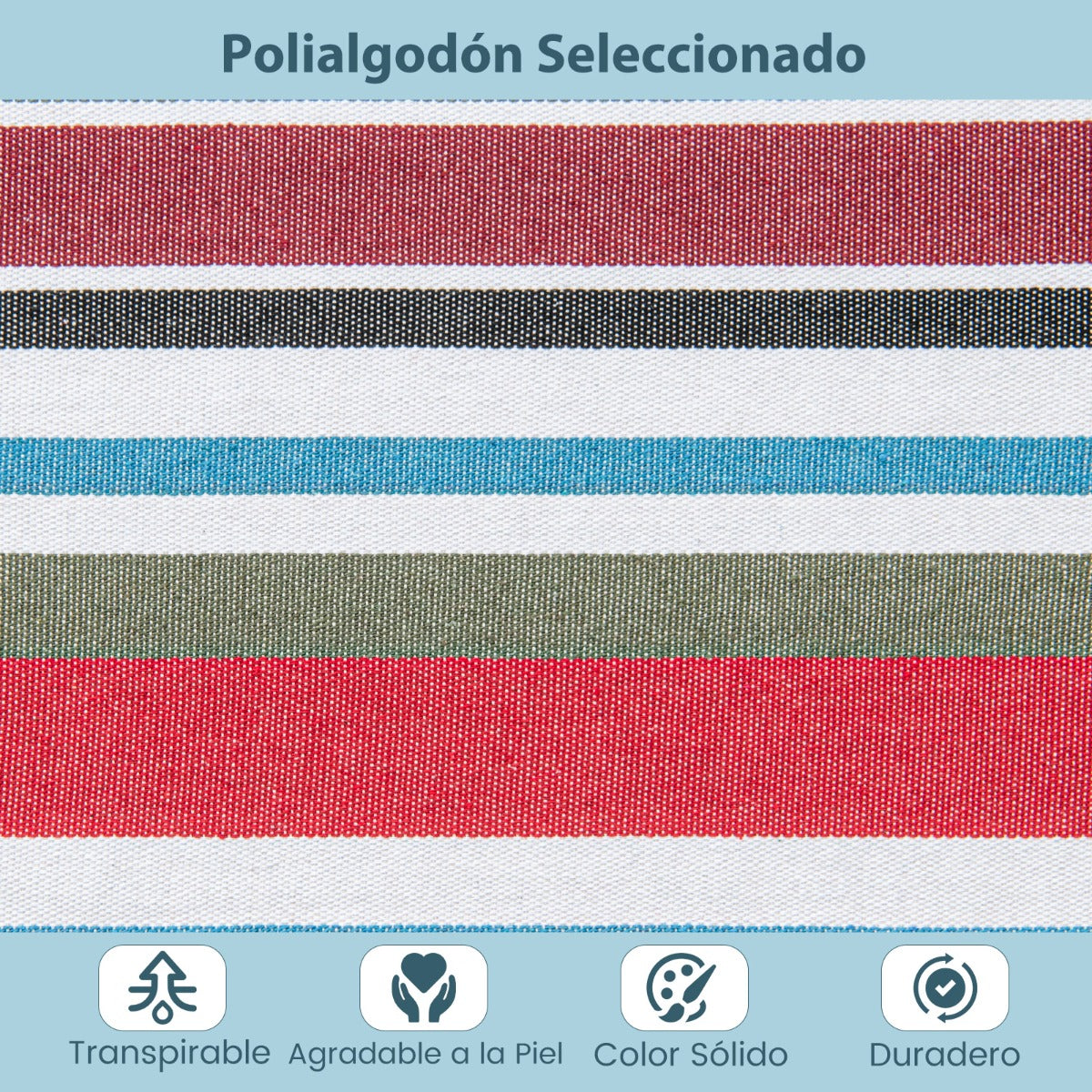 Hamaca Portátil con Soporte de Metal Resistente de 320 cm Estuche de Transporte para Jardín Trasero Terraza Carga 150 kg Multicolor