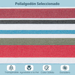 Hamaca Portátil con Soporte de Metal Resistente de 320 cm Estuche de Transporte para Jardín Trasero Terraza Carga 150 kg Multicolor