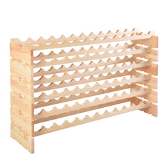 Estante de Vino para 72 Botellas Botellero de Madera Sostenedor en Bodega Bar Hogar