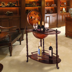 Bar globo con ruedas Minibar carrito vintage 70x45x89cm