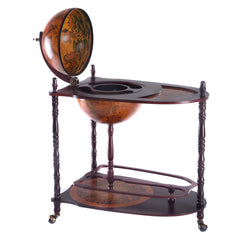 Bar globo con ruedas Minibar carrito vintage 70x45x89cm