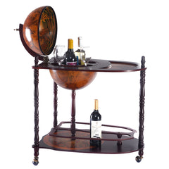 Bar globo con ruedas Minibar carrito vintage 70x45x89cm