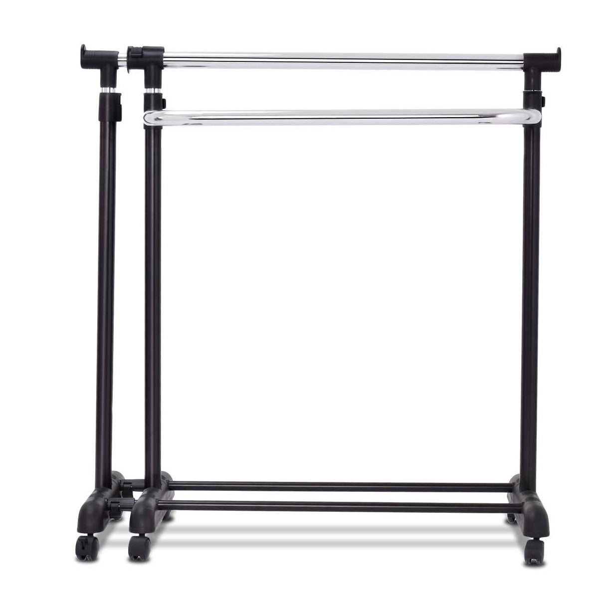 Perchero de Burro Extensible con Ruedas Telescópico Altura Ajustable para Ropa Zapatos 90 x 44 x 93,5 cm