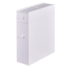 Armario de Baño Gabinete de Almacenamiento 2 Cajones Albornoz Blanco 16 x 48,5 x 58 cm