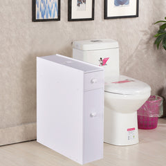 Armario de Baño Gabinete de Almacenamiento 2 Cajones Albornoz Blanco 16 x 48,5 x 58 cm