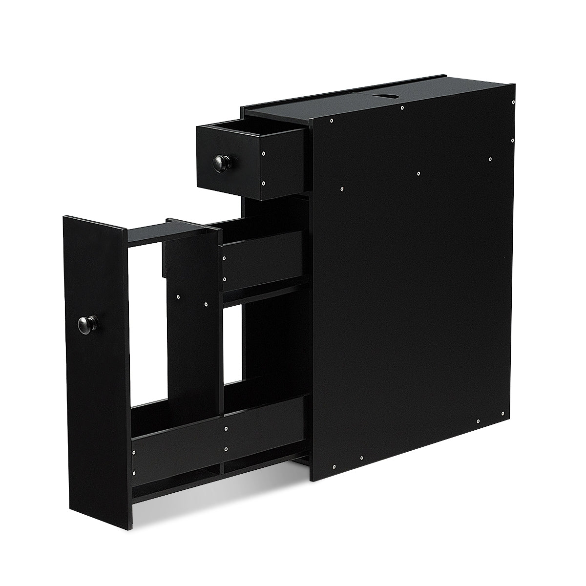 Armario de Baño Gabinete de Almacenamiento 2 Cajones Albornoz Blanco para Cocina Salón Escritorio 16 x 48,5 x 58 cm