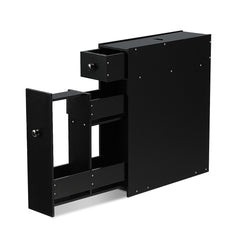 Armario de Baño Gabinete de Almacenamiento 2 Cajones Albornoz Blanco para Cocina Salón Escritorio 16 x 48,5 x 58 cm