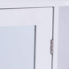 Armario con Espejo de Baño Estante de Pared Mueble de Almacenamiento 65x17x63cm Blanco