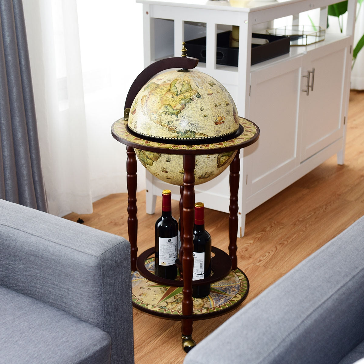 Barra de globo con ruedas Soporte de licor móvil Diseño innovador y práctico 88 x 45 x 45 cm