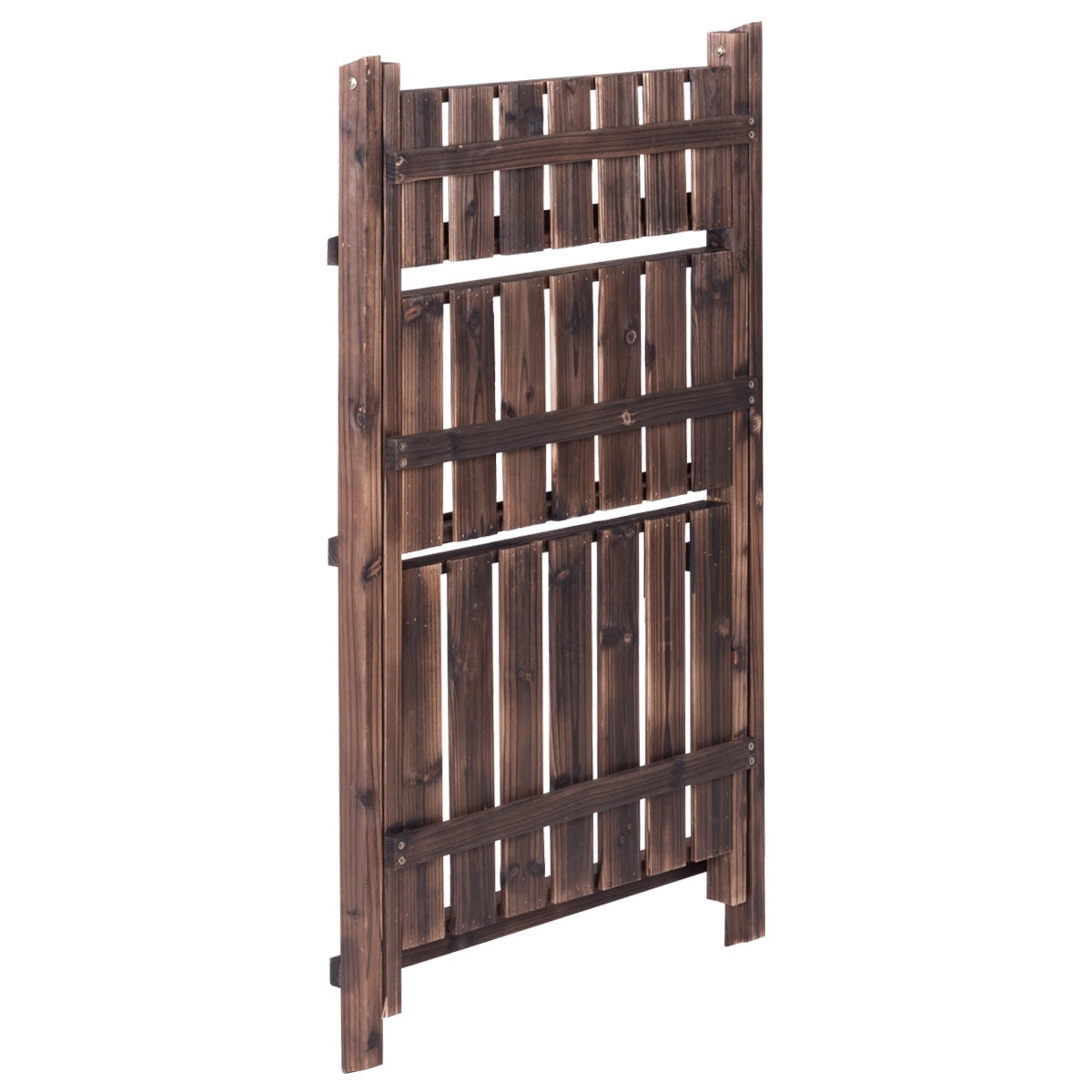 Estante para Plantas con 3 Niveles Expositor Flores en Madera de Abeto Estante Plegable para Jardín Patio Balcón Marrón 60 x 32 x 93 cm