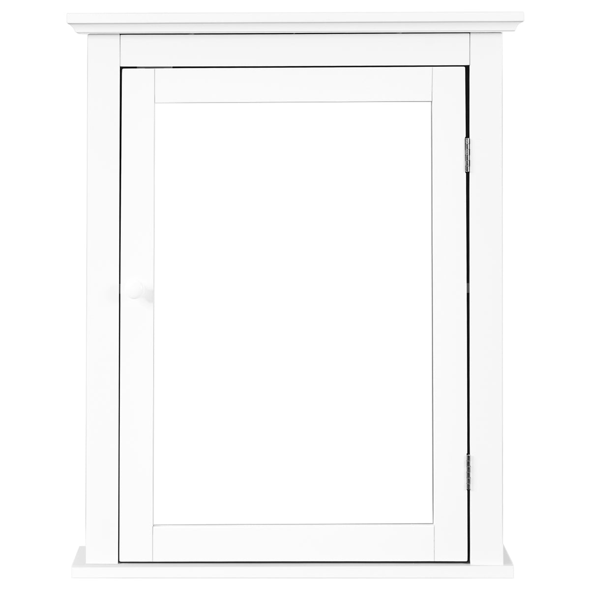 Armario de Baño con Espejo de Pared Organizador con Puerta y Estante Ajustable Gabinete de Almacenamiento 56 x 15 x 69,5 cm Blanco