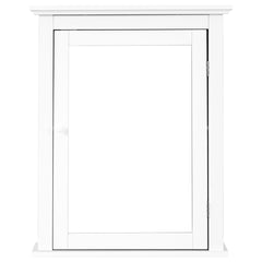 Armario de Baño con Espejo de Pared Organizador con Puerta y Estante Ajustable Gabinete de Almacenamiento 56 x 15 x 69,5 cm Blanco