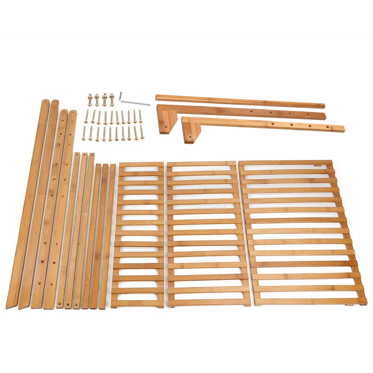 Estante Plegable Decorativo para Plantas y Flores para Interior Exterior Césped Jardín Balcón Bambú 70 x 40 x 120-144 cm