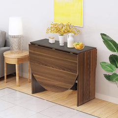 Mesa Plegable Mesa de Comedor para Cocina Balcón Jardín 163 x 80 x 75 cm Marrón