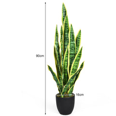 90 cm Planta Artificial Árbol Simulación con Maceta y Hojas para Oficina Hogar Boda Interior Decoración