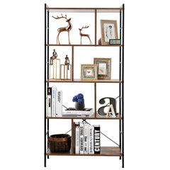 Librería Estantería para Libros 5 Niveles Estantería de Almacenaje Multifuncional para Sala de Estar Dormitorio Oficina 74 x 30 x 154,5 cm
