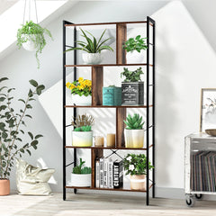Librería Estantería para Libros 5 Niveles Estantería de Almacenaje Multifuncional para Sala de Estar Dormitorio Oficina 74 x 30 x 154,5 cm