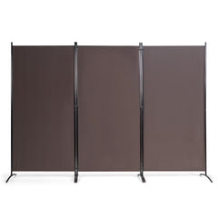 Biombo de 3 Paneles Separador de Ambientes Plegable Divisor Pantalla de Privacidad para Casa Oficina Baño Dormitorio 260 x 183 cm Café