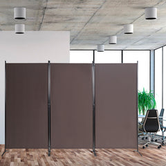Biombo de 3 Paneles Separador de Ambientes Plegable Divisor Pantalla de Privacidad para Casa Oficina Baño Dormitorio 260 x 183 cm Café