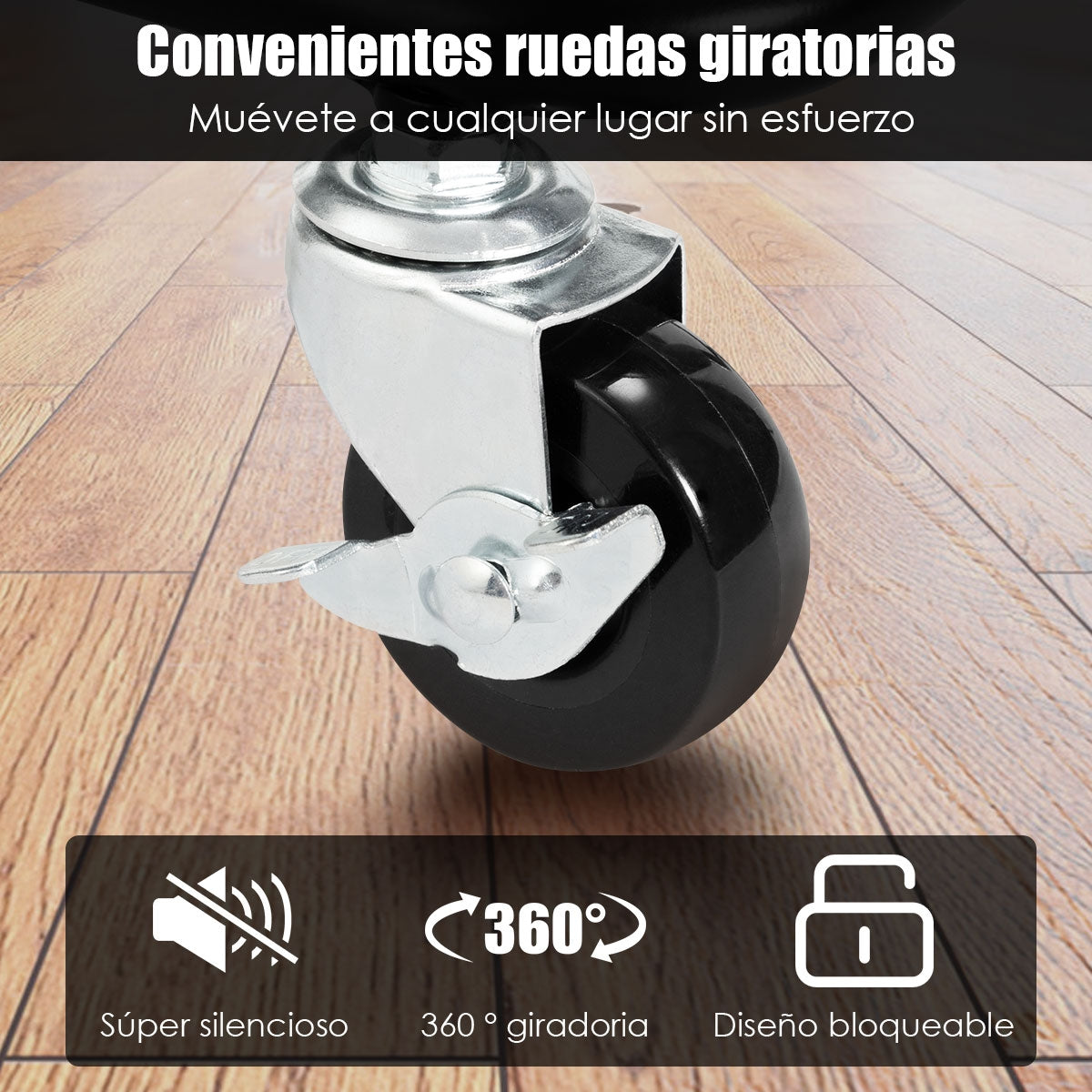 Carrito Auxiliar de Almacenamiento con 4 Ruedas Universales Carga 60kg Carro de Cocina 3 Cestas de ABS Antioxidante 42 x 35 x 87 cm Blanco