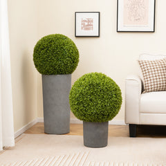Juego de 2 Bolas de Topiario de Boj Artificial de 50 cm Bolas de Plantas Falsas Decoración para Interior y Exterior Esferas de Topiario