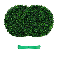 Juego de 2 Bolas de Topiario Artificial de 52 cm Esfera Redonda de Planta Falsa con 20 Bridas Resistente al Sol Decoración para Jardín Hogar