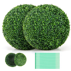 Juego de 2 Bolas de Topiario de Boj Artificial 50 cm Bolas de Plantas Falsas Decoración para Interior y Exterior Esferas de Topiario