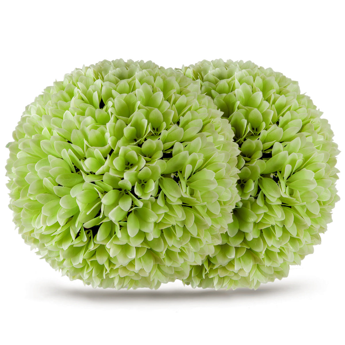 Juego de 2 Bolas de Topiario Artificiales de Planta Bolas Decorativas de 28 CM Decoración Interior y Exterior con Protección Solar Verde