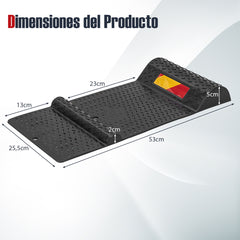 Juego de 2 Tapetes Antideslizantes para Estacionamiento Topes de Ruedas con Bandas Reflectantes Tapete Antideslizante para Vehículos Negro