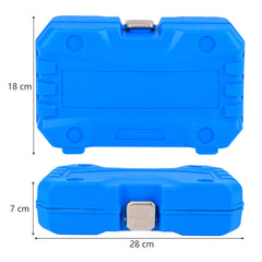 Juego de Llaves de Vaso de Freno de Impacto de 16 Piezas Kit de Herramientas de Ajuste de Freno con Llave de Accionamiento de 1/2" Azul