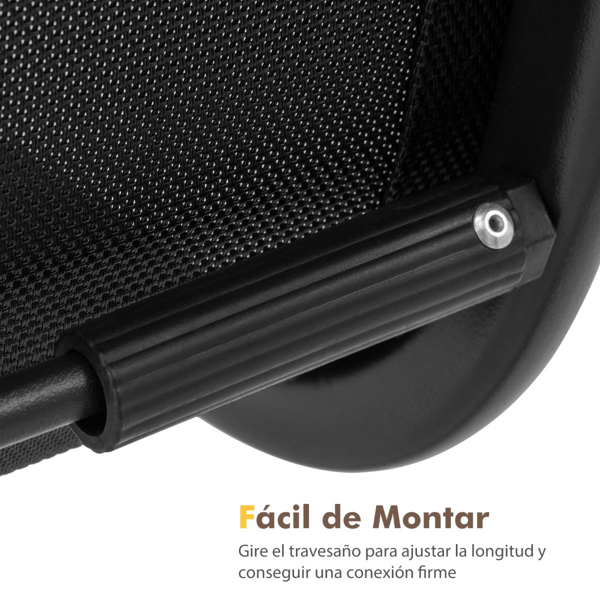 Juego de Muebles de 4 Piezas para Patio Porche con Mesa de Centro de Vidrio Templado Tela Transpirable Marco de Metal Inoxidable Negro
