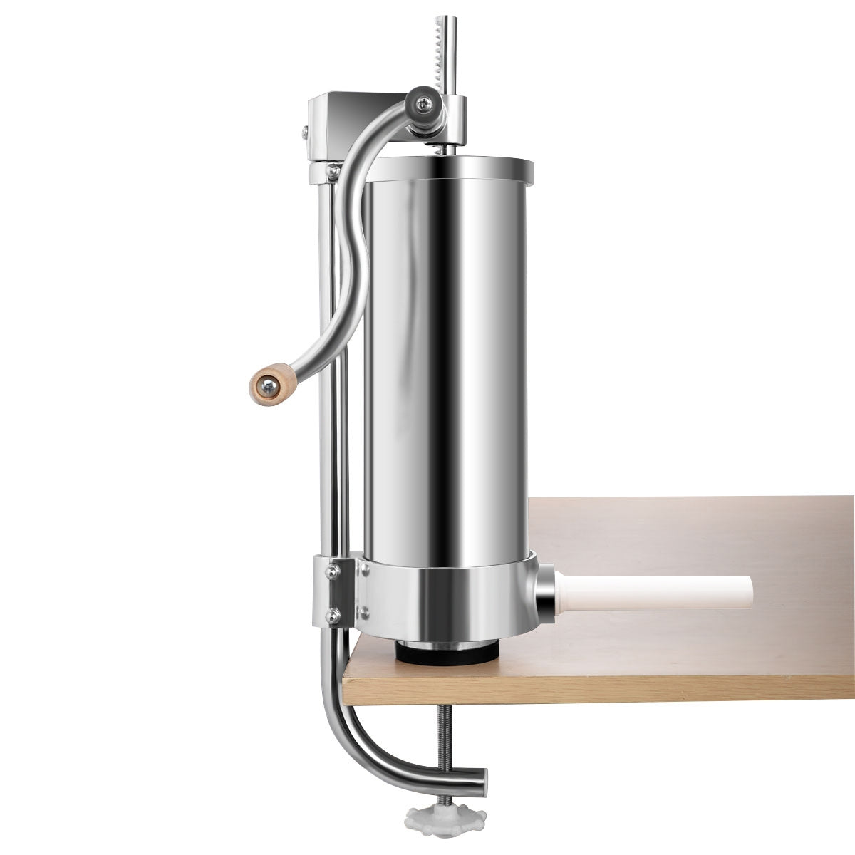 3kg Máquina para Hacer Salchichas Embutidora Manual Máquina de Embutidos con 4 Tubos de Rellenado