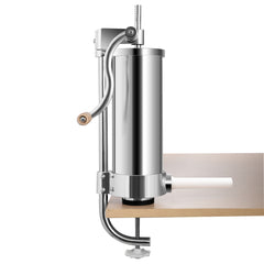 3kg Máquina para Hacer Salchichas Embutidora Manual Máquina de Embutidos con 4 Tubos de Rellenado