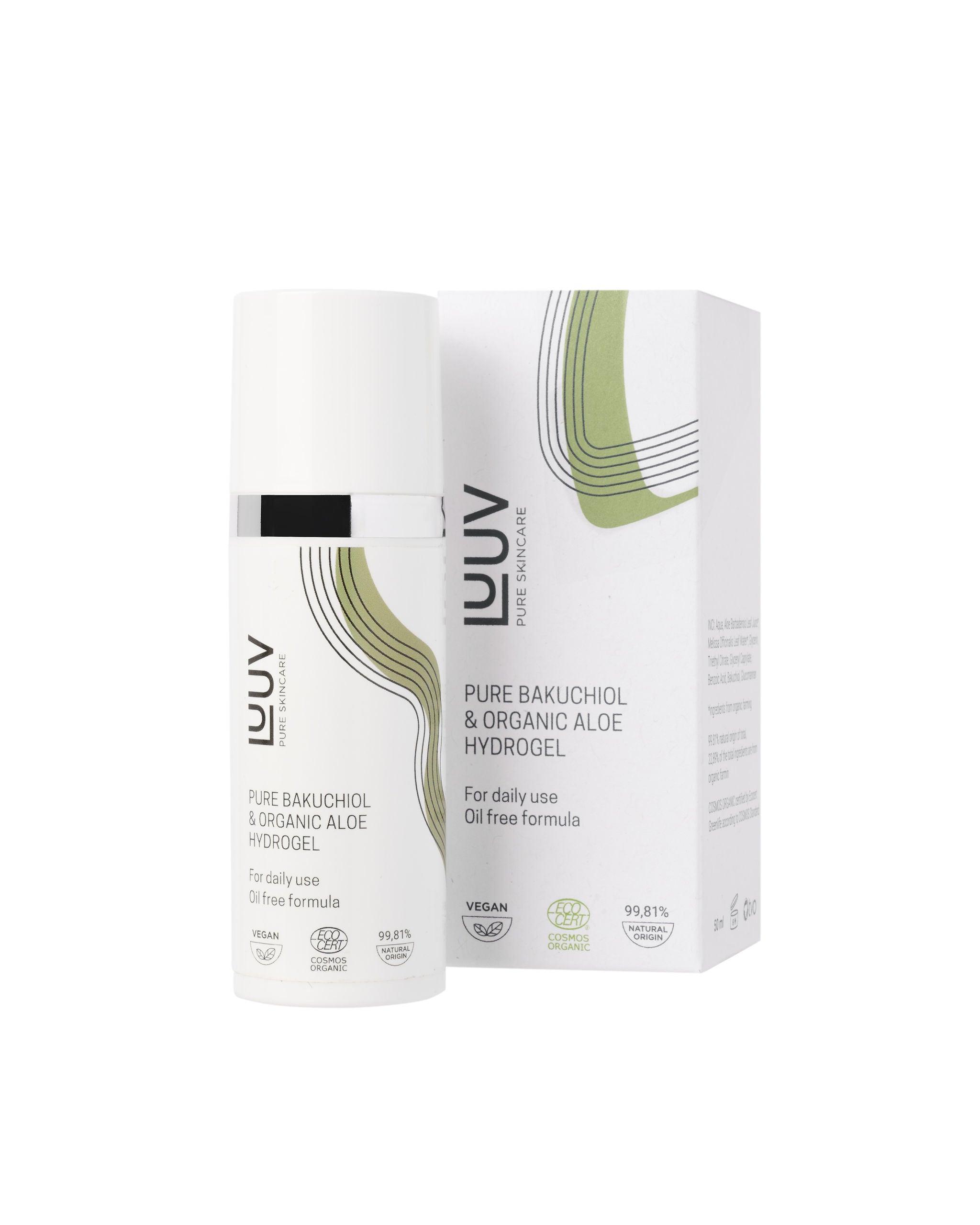 Bakuchiol Puro y Aloe Orgánico en Hidrogel COSMOS, 50 ml - ZYOUNAT Boutique