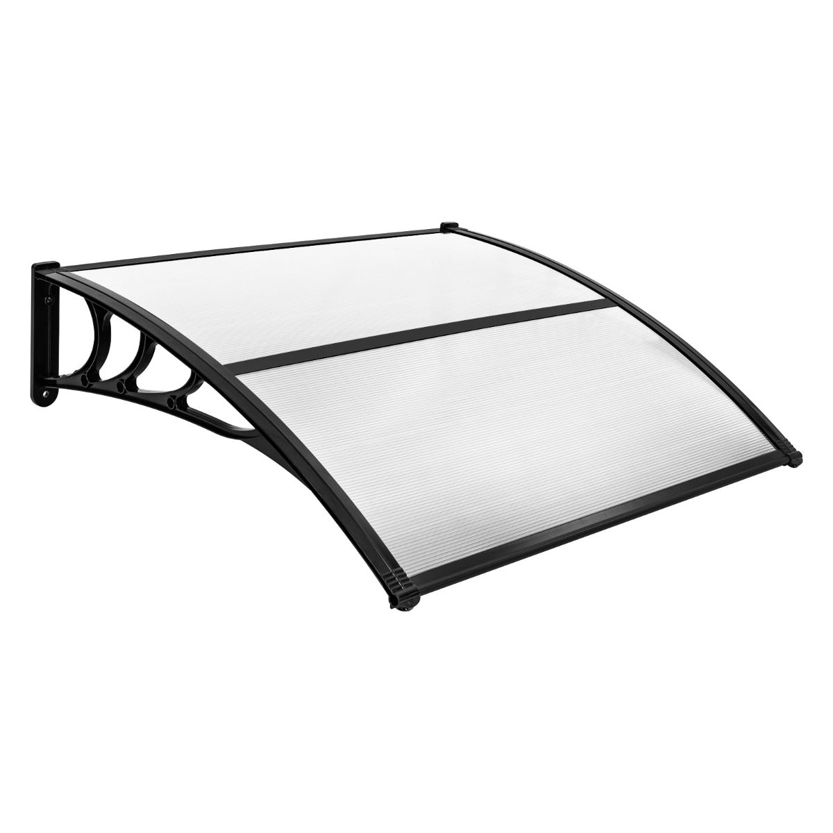 Marquesina para Ventana o Puerta 122 x 99 cm Protección Solar Lluvia Nieve Viento Toldo Exterior para Unidad de Aire Acondicionado Gris