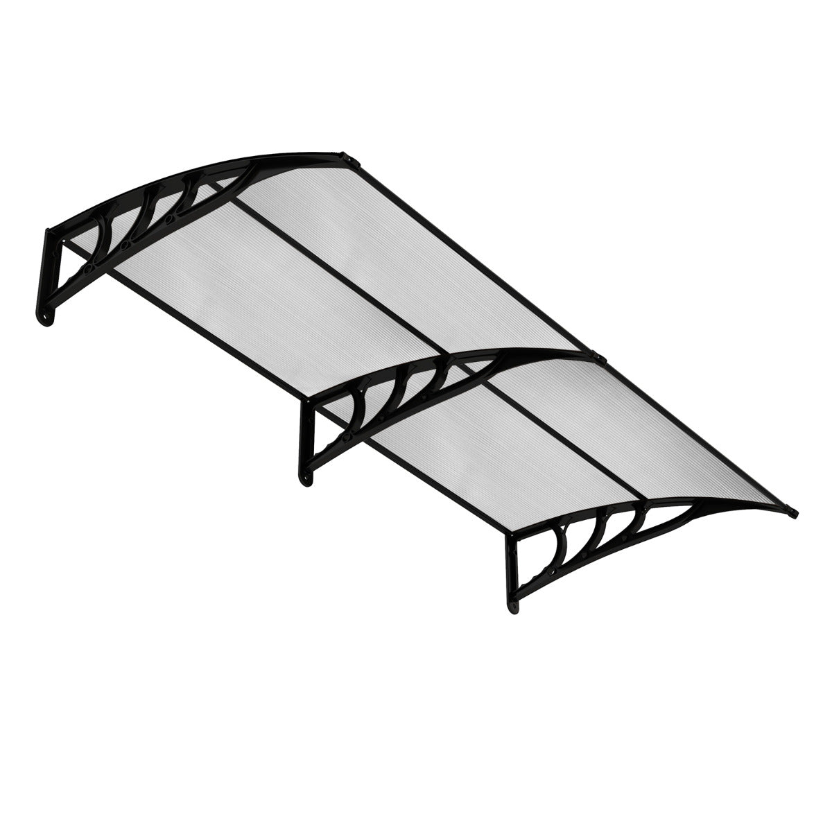 Marquesina para Ventana o Puerta 199 x 99 cm Protección Solar Lluvia Nieve Viento Toldo Exterior para Unidad de Aire Acondicionado