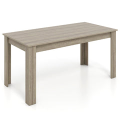 Mesa de Comedor Empalmada Rectangular con Patas en L Resistentes 160 x 80 x 76 cm Marrón