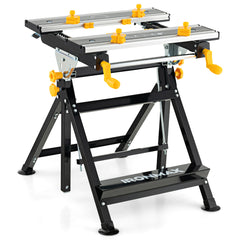 Mesa de Trabajo Plegable Banco de Trabajo Portátil con Plataforma Inclinable y Altura Ajustable en 7 Niveles de Alumnio Carga 100 KG