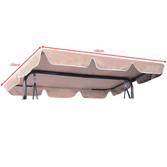 Toldo de Repuesto Tratamiento Impermeable para Jardín Patio Poliéster Beige - 196 X 109 cm