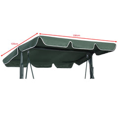Toldo Tratamiento Impermeable para Jardín Patio Poliéster Verde-196 x 109 cm