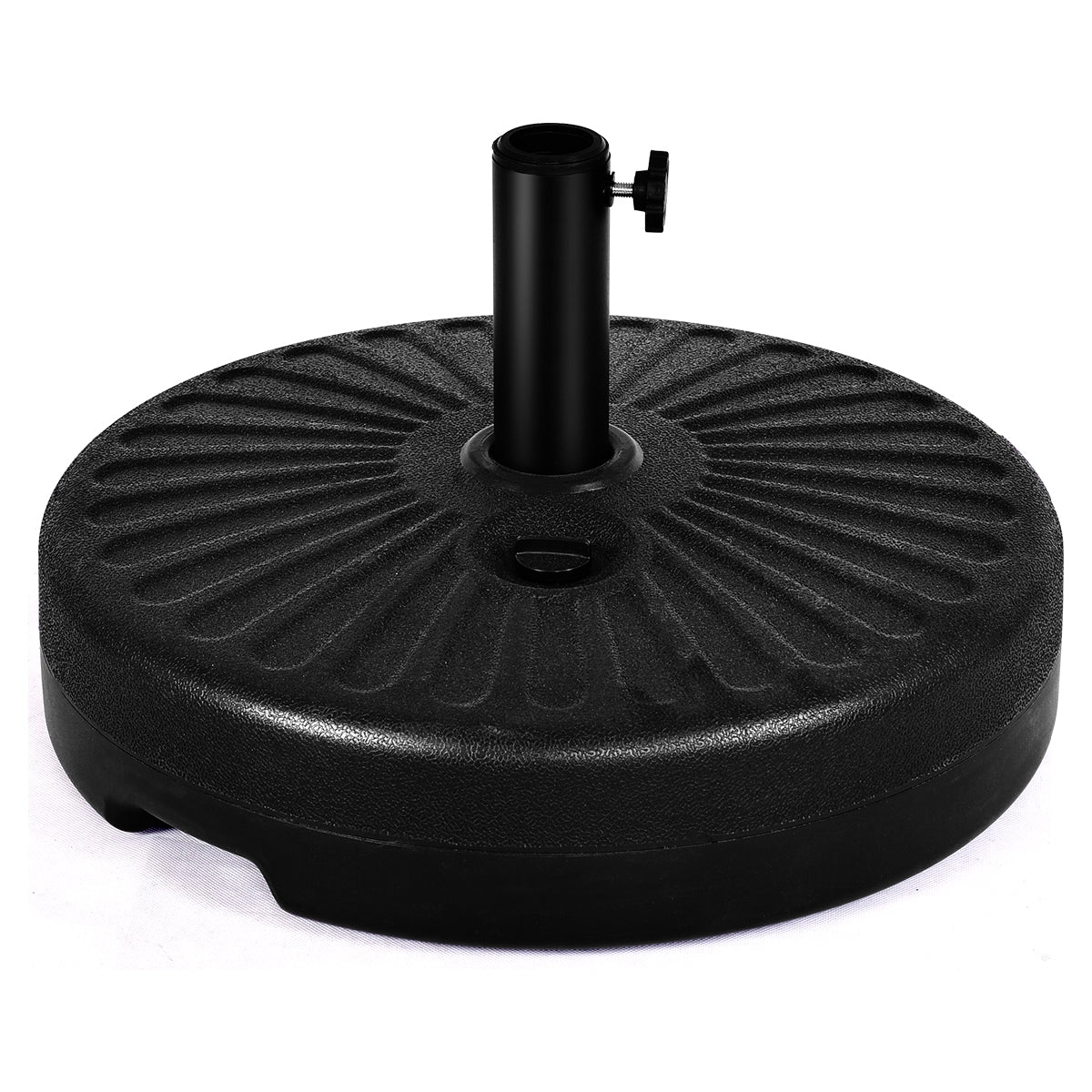 Base para Sombrilla Soporte Rellenable para Parasol Playa Jardín Terraza Patio Negro φ51 x 13 cm