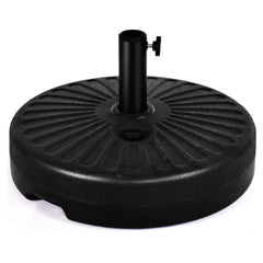 Base para Sombrilla Soporte Rellenable para Parasol Playa Jardín Terraza Patio Negro φ51 x 13 cm