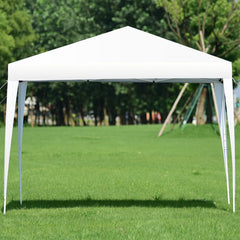 Gazebo de Jardín Plegable Ajustable en Altura 3x3 m Carpa Blanco